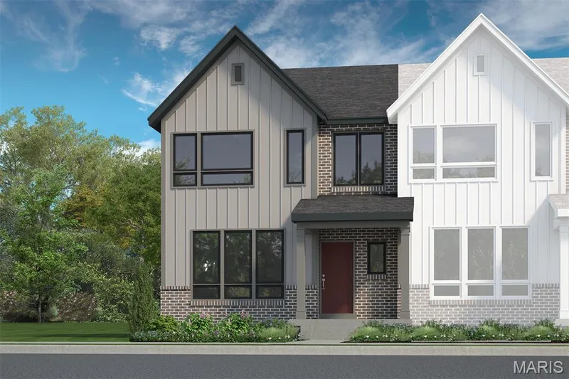 Rendering of Left  Exterior Elevation @ Birdie Hills Crossing Townhome — 1 TBB Fairground - Exterior @ Birdie Hills Crossing, St Peters, MO 63376