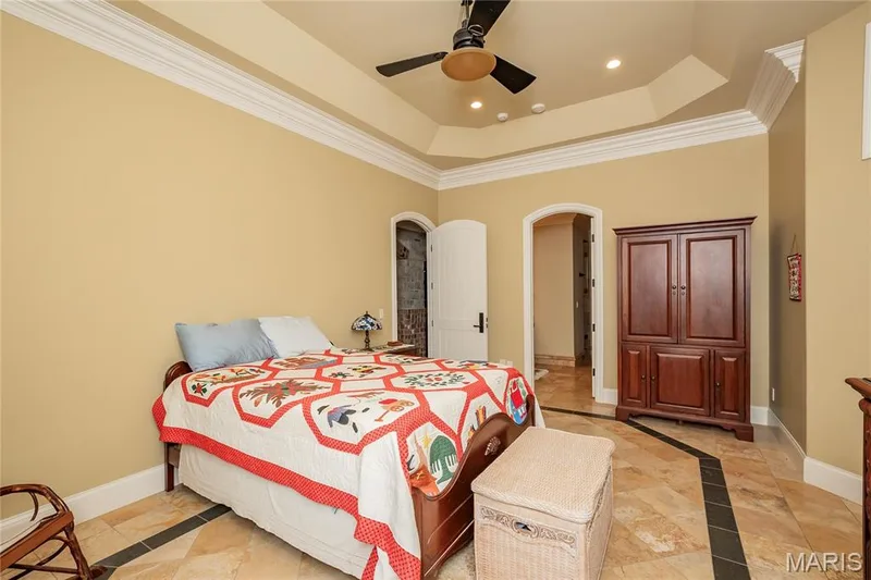 Again, notice the tray ceiling with recessed lighting — 4 Slate River Way, Wentzville, MO 63385