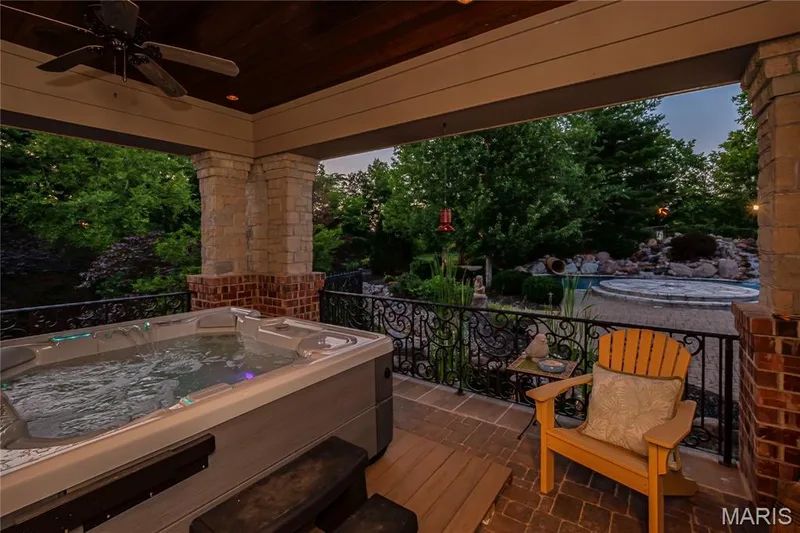 The hot tub was recently purchase & can be accessed directly from the master bedroom — 4 Slate River Way, Wentzville, MO 63385