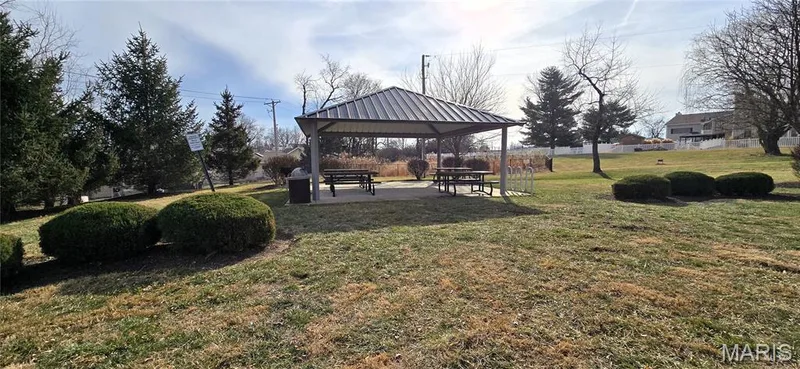 subdivision covered picnic pavilion with charcoal grill — 213 Candice Way, St Peters, MO 63376