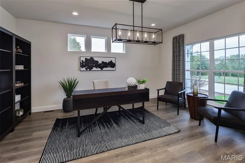 Office area with wood finished floors and recessed lighting — 0 Braxton @ Montage at Hawk Ridge, Lake St. Louis, MO 63367
