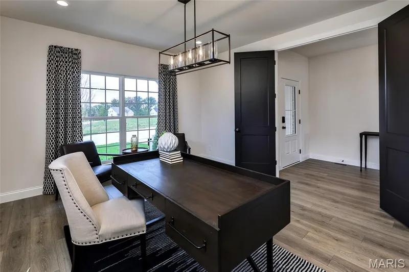 Office space with wood finished floors, recessed lighting, and a chandelier — 0 Braxton @ Montage at Hawk Ridge, Lake St. Louis, MO 63367