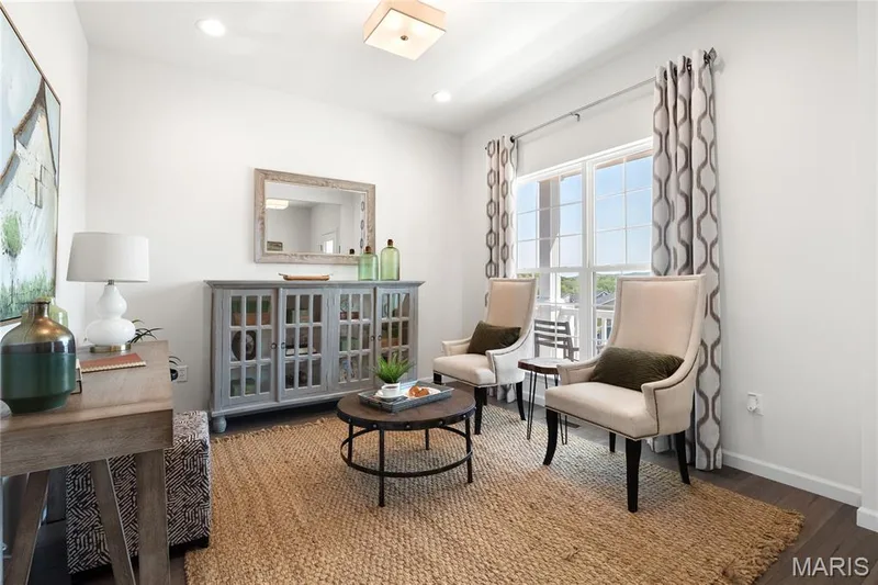 Sitting room featuring dark wood-type flooring and recessed lighting — 0 Chesapeake @ Montage at Hawk Ridge, Lake St. Louis, MO 63367