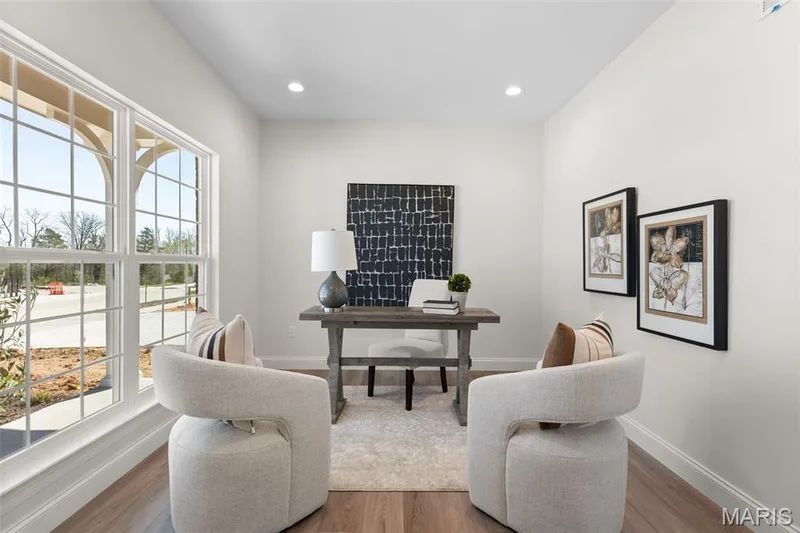 Office space with wood finished floors and recessed lighting — 0 Lancaster @ Montage at Hawk Ridge, Lake St. Louis, MO 63367
