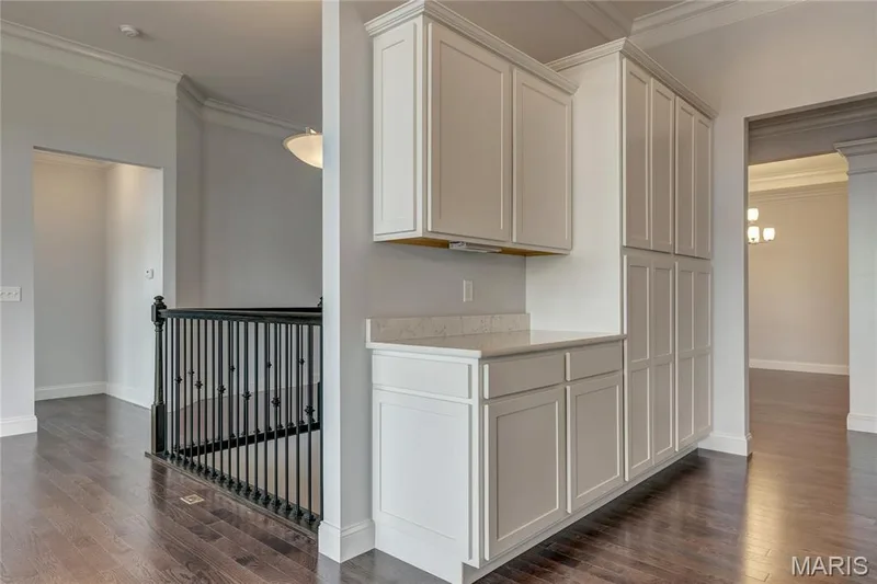 Hall featuring crown molding and dark wood finished floors — 0 Pierce @ Montage at Hawk Ridge, Lake St. Louis, MO 63367