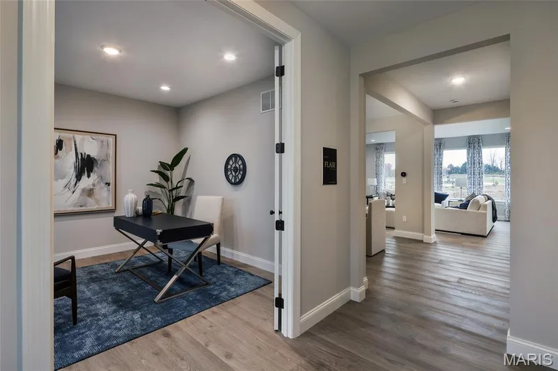 Home office with wood finished floors and recessed lighting — 0 Windsor @ Montage at Hawk Ridge, Lake St. Louis, MO 63367
