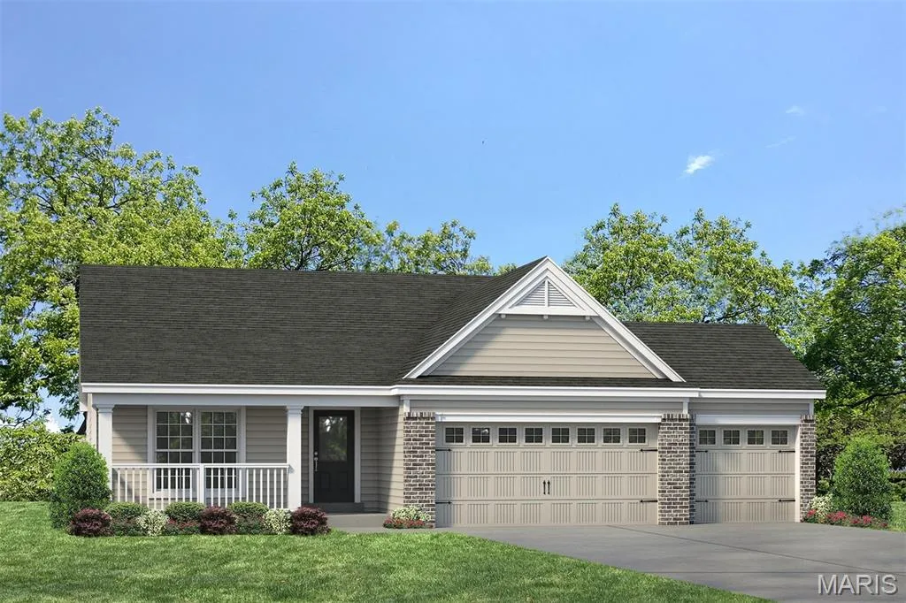 Rendering of Standard Elevation — 1 TBB Lansford 3 Car @ The Villages at Post Farms, O'Fallon, MO 63385