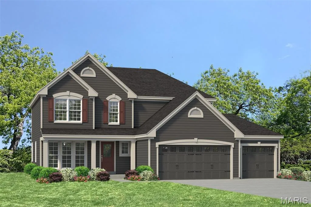 Rendering of Standard Elevation — 1 TBB Winslow 3 Car @ The Villages at Post Farms, O'Fallon, MO 63385