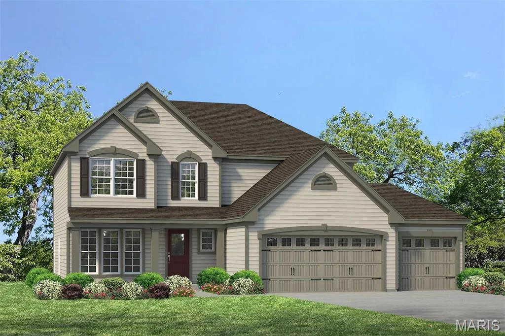 Rendering of Standard Elevation — 1 TBB Stratton 3 Car @ The Villages at Post Farms, O'Fallon, MO 63385