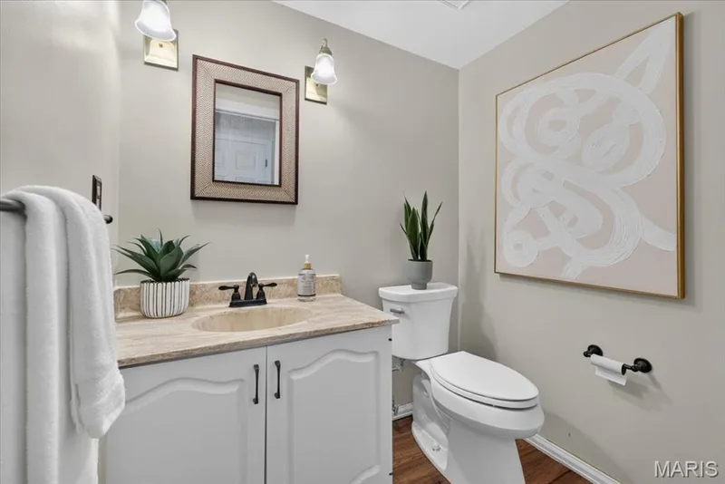 A convenient main-floor half-bathroom — 14529 Brittania Drive, Chesterfield, MO 63017