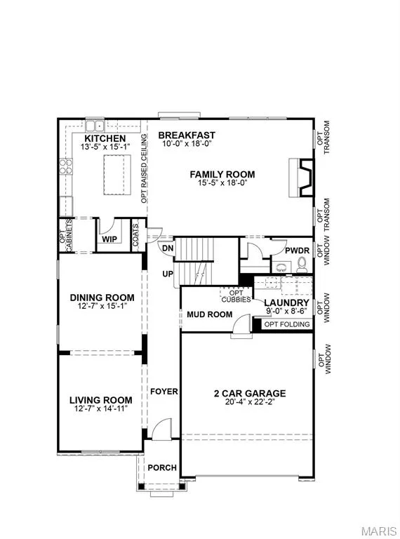 View of home main floor plan — 210 Randlin Drive, O'Fallon, MO 63367