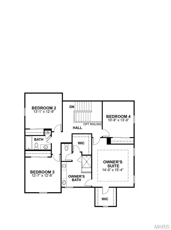 View of home second floor plan — 210 Randlin Drive, O'Fallon, MO 63367