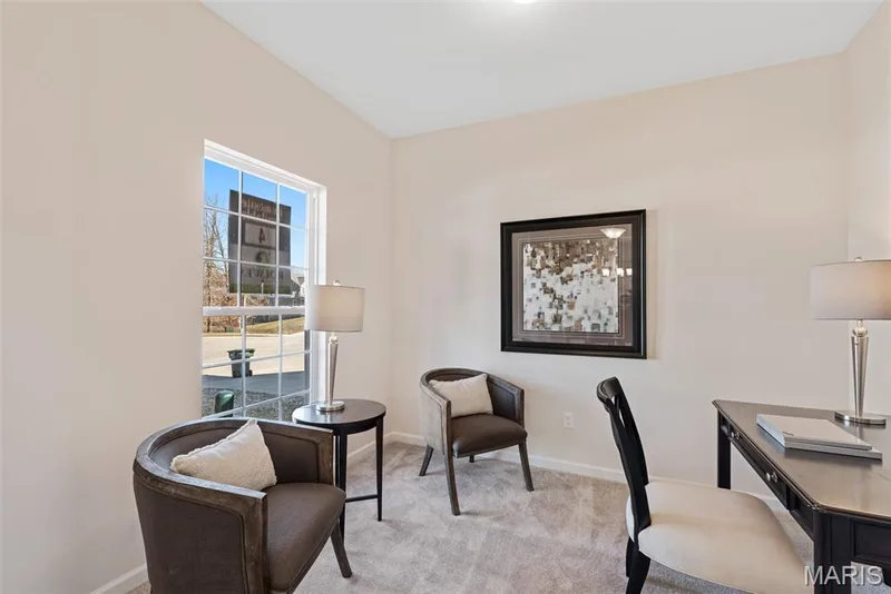 Office space featuring light carpet and baseboards — 1 TBB Princeton @ Kreder Farms, St Charles, MO 63304