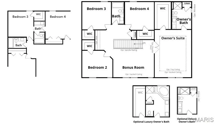 View of home floor plan — 1 TBB Princeton @ Kreder Farms, St Charles, MO 63304