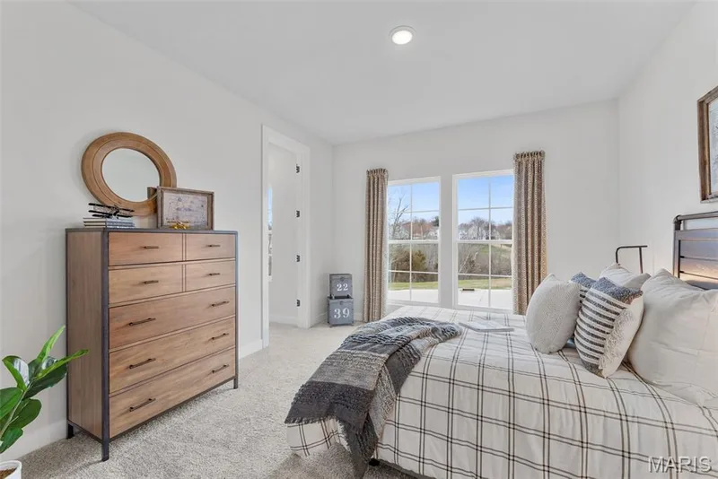 Bedroom featuring light colored carpet and recessed lighting — 1 TBB Canterbury @ Kreder Farms, St Charles, MO 63304