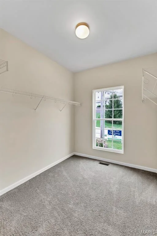 Spacious closet with carpet — 1 TBB Sienna @ Kreder Farms, St Charles, MO 63304