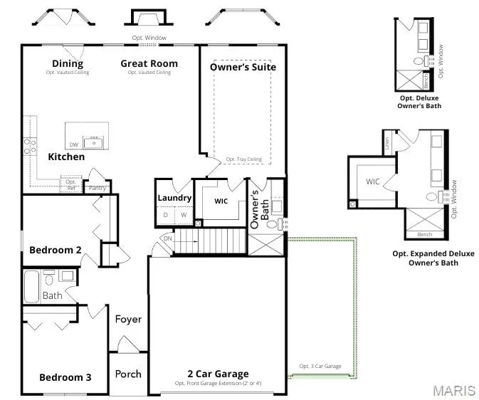View of room layout — 1 TBB Savoy @ Kreder Farms, St Charles, MO 63304