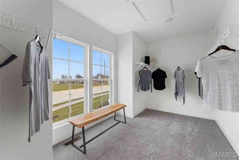 Spacious closet with light colored carpet — 1 TBB Bridgeport @ Kreder Farms, St Charles, MO 63304