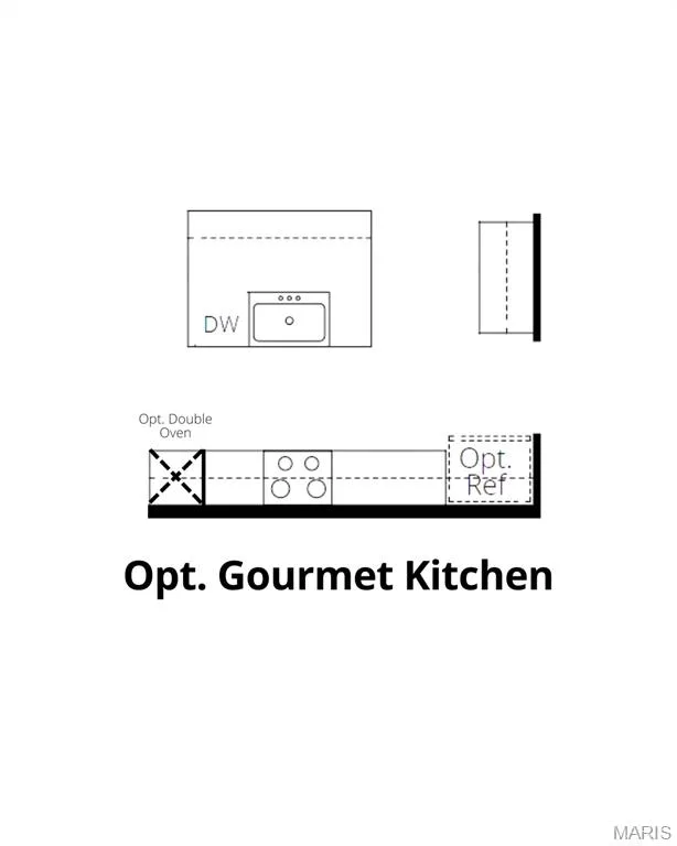 optional gourmet kitchen — 1 TBB Bridgeport @ Kreder Farms, St Charles, MO 63304