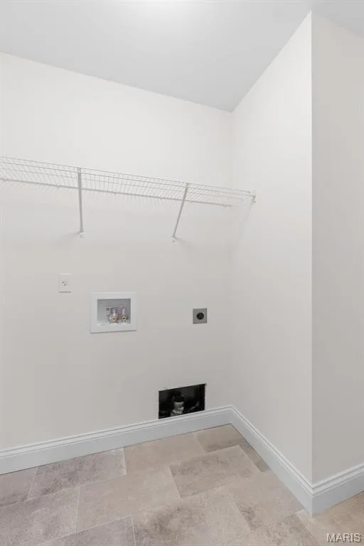 Laundry room with hookup for an electric dryer and washer hookup — 1 TBB Sydney @ Kreder Farms, St Charles, MO 63304
