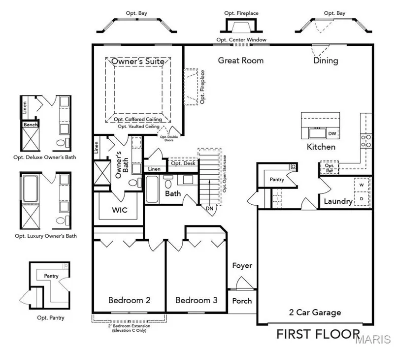 View of room layout — 1 TBB Rochester @ Creekside Sommers, O'Fallon, MO 63367