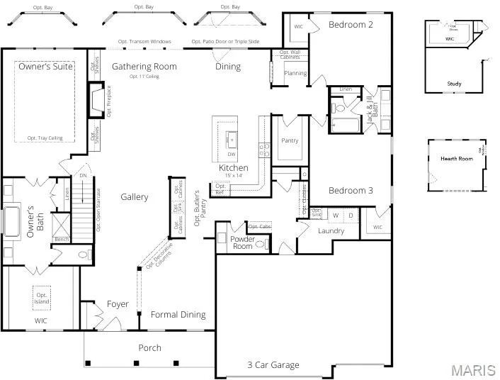 View of room layout — 1 TBB Monaco @ Chateau De Fond Du Lac, Lake St. Louis, MO 63367