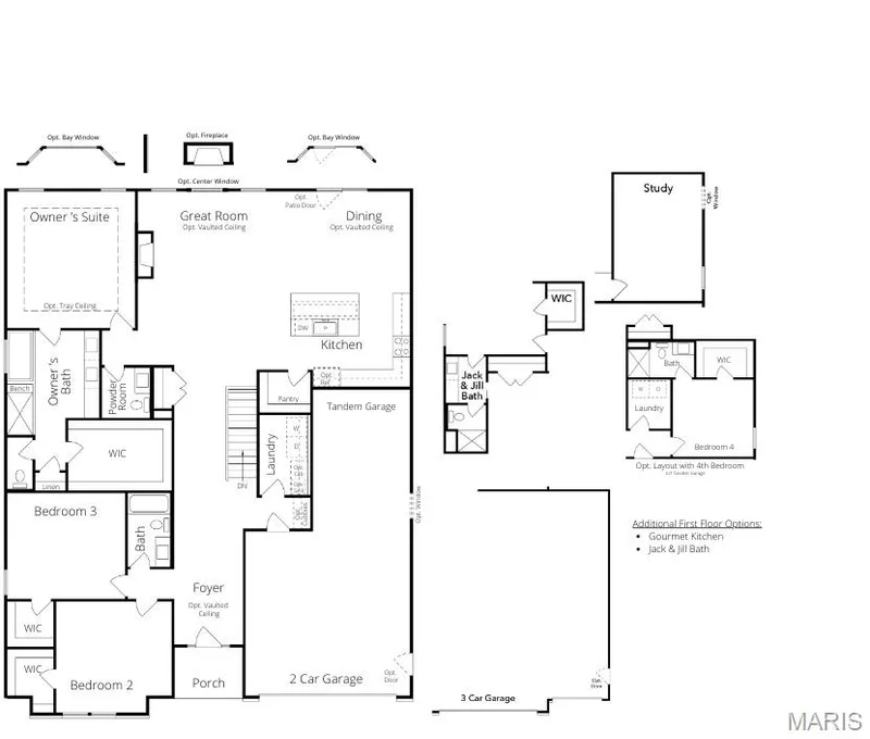 View of home floor plan — 1 TBB Edgewood @Willow Grove, Dardenne Prairie, MO 63368