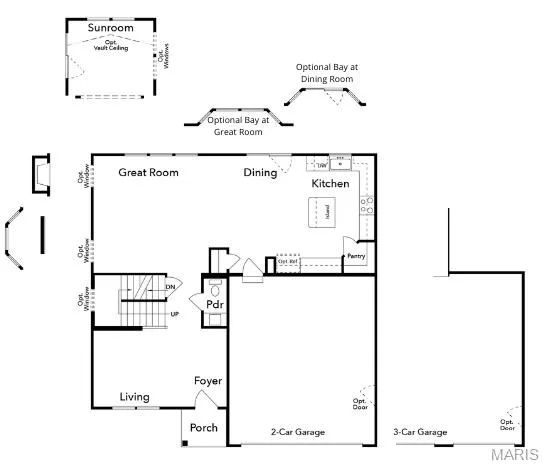 View of property floor plan — 1 TBB Barkley @ Creekside Sommers, O'Fallon, MO 63367