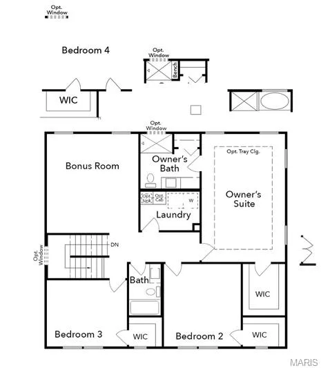 View of property floor plan — 1 TBB Barkley @ Creekside Sommers, O'Fallon, MO 63367
