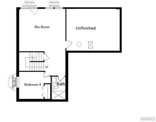 View of home floor plan — 1 TBB Barkley @ Creekside Sommers, O'Fallon, MO 63367
