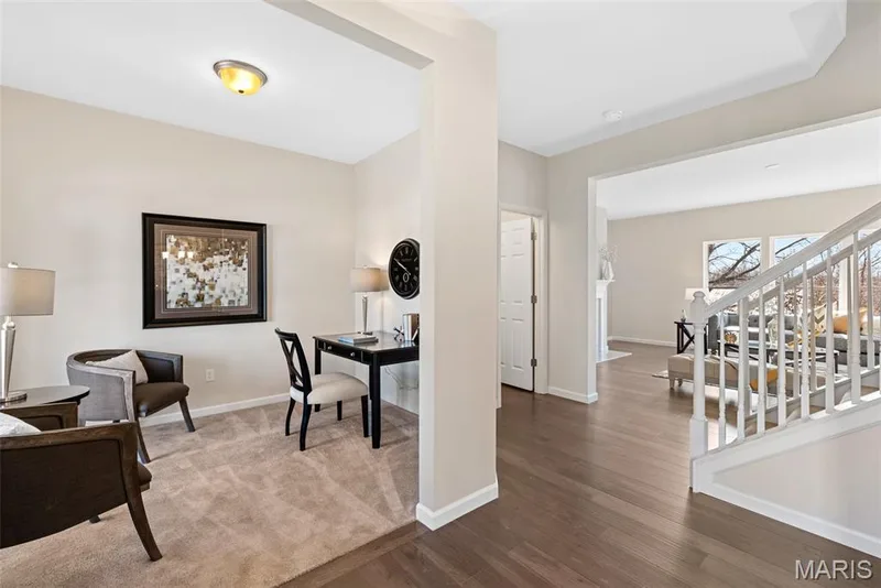 Office space with baseboards and wood finished floors — 1 TBB Princeton @ Creekside Sommers, O'Fallon, MO 63367