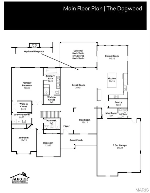 View of home floor plan — The Dogwood@The Ests @ Schaper Farms, Foristell, MO 63348