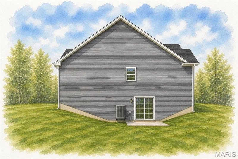 The Dogwood as shown with side walk out. Other elevations available for walk-out lower level. — The Dogwood@The Ests @ Schaper Farms, Foristell, MO 63348
