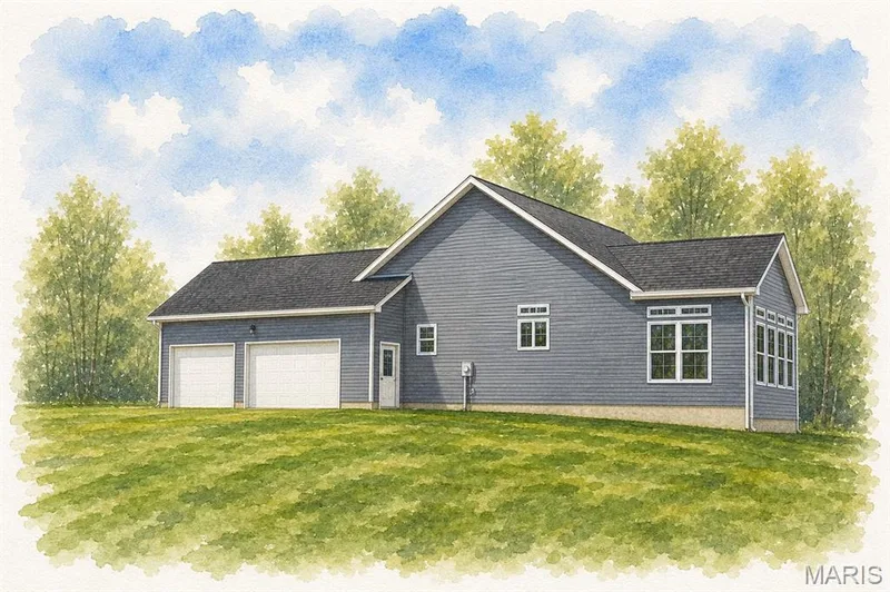 The Dogwood Garage side. 3 car side entry 30' x 24'. — The Dogwood@The Ests @ Schaper Farms, Foristell, MO 63348