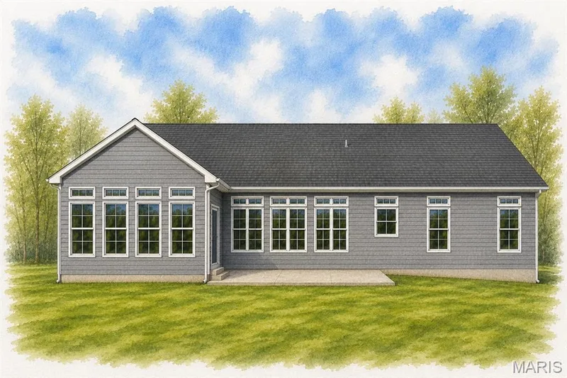 The Dogwood Rear Elevation shown. — The Dogwood@The Ests @ Schaper Farms, Foristell, MO 63348