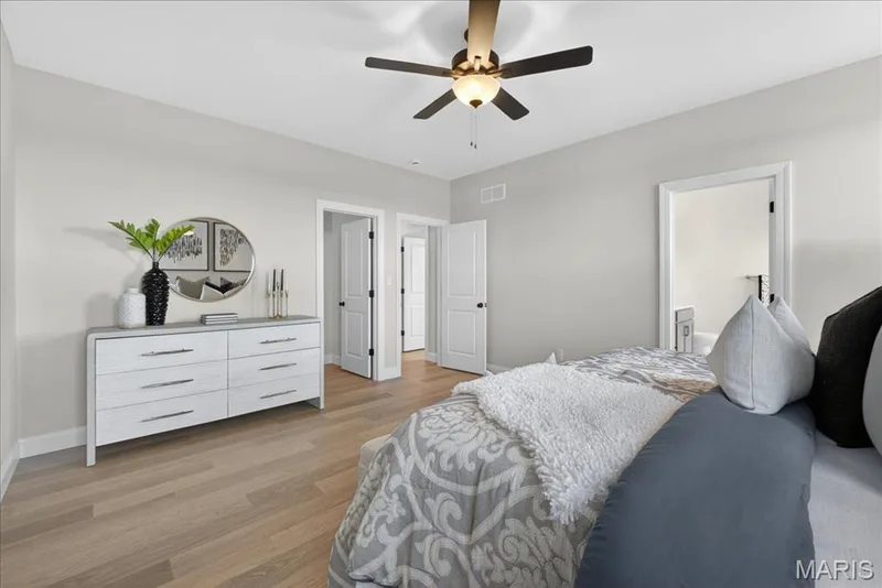 Primary Bedroom with Ceiling fan — 421 Farmhouse Drive, O'Fallon, MO 63385