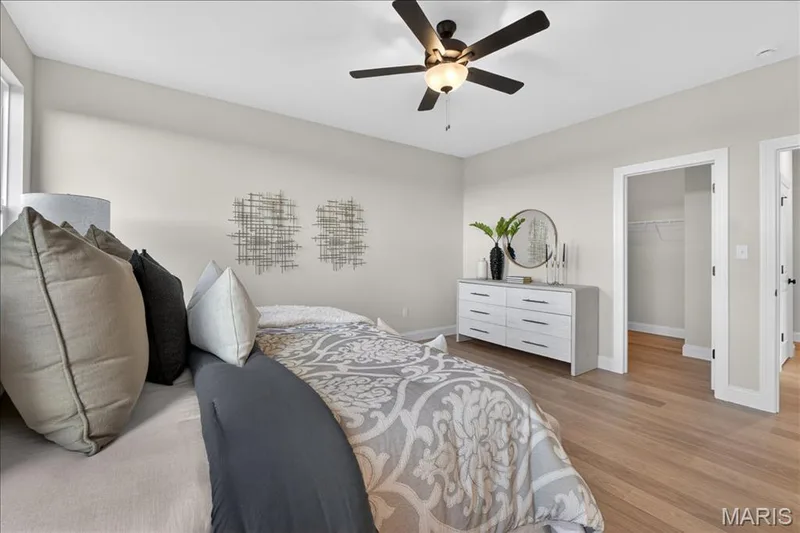 Primary Bedroom with Ceiling fan — 421 Farmhouse Drive, O'Fallon, MO 63385