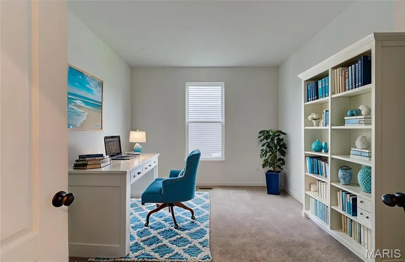 Virtually Staged - main level 3rd bedrm currently displayed as an office — 327 Dalriada Boulevard, O'Fallon, MO 63368