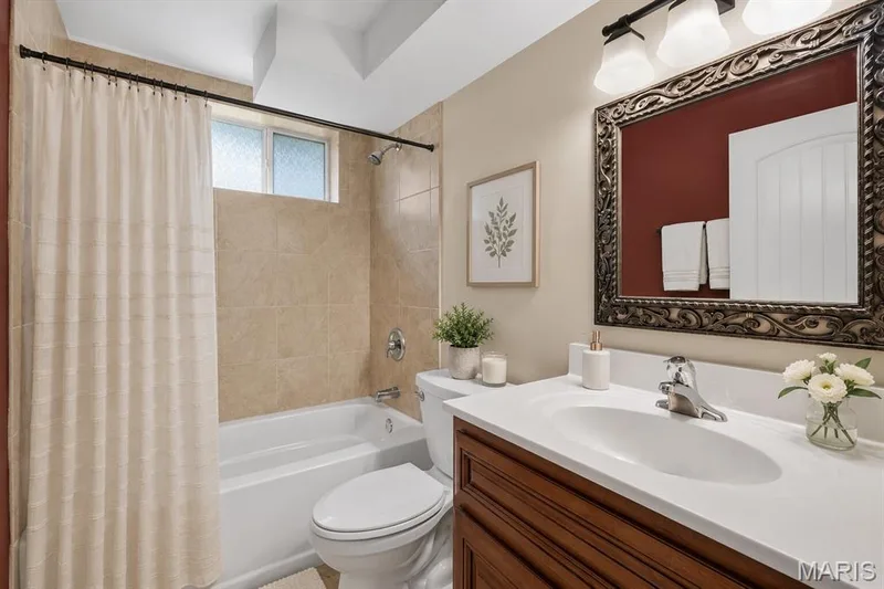 Virtually staged lower level bathroom. — 4216 Broken Rock Drive, Wentzville, MO 63385