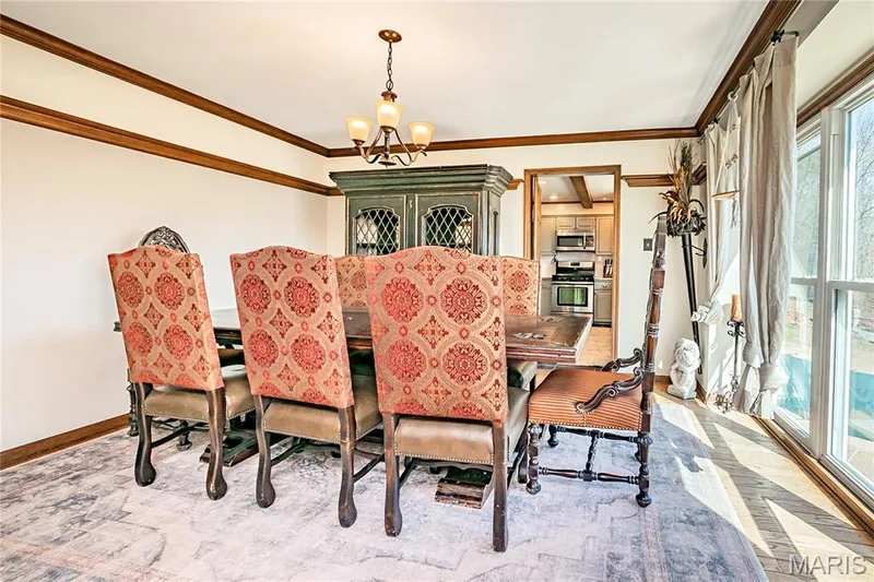 Custom Millwork in this lovely Ding Room. — 4600 Cliff Forest Drive, Wildwood, MO 63069