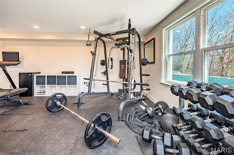 Weight Room is actually a Bedroom space, with a closet and window. — 4600 Cliff Forest Drive, Wildwood, MO 63069