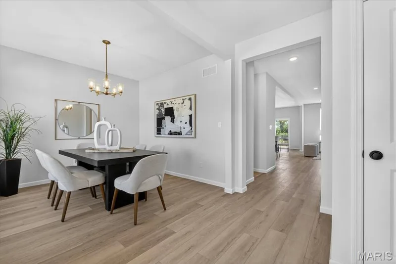 Dining area view from entrance foyer — 30 River Wind Drive, St Charles, MO 63301
