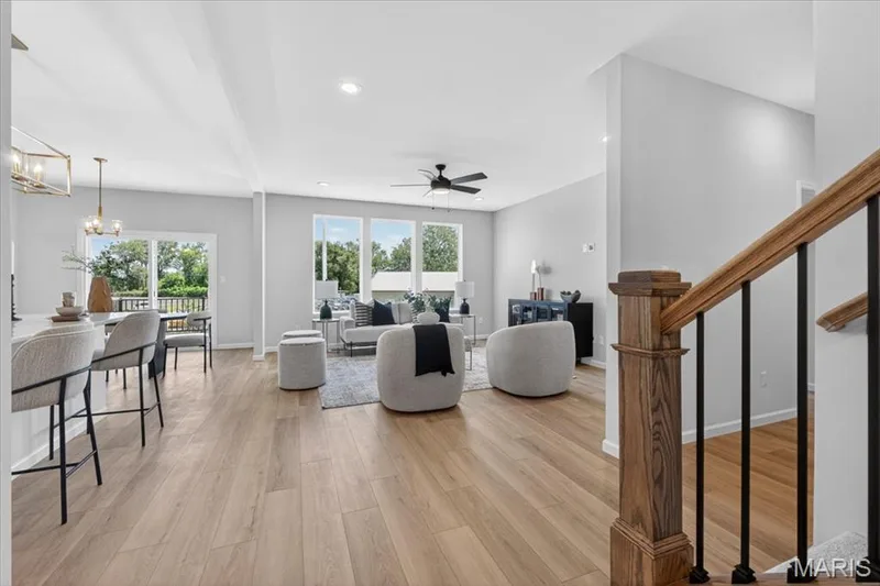 View of open plan from staircase — 30 River Wind Drive, St Charles, MO 63301