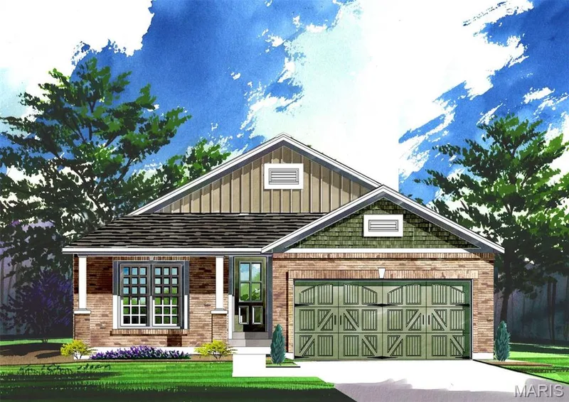 Elevation 6 - shown with upgraded garage doors — 0 Covington @ Harvest, O'Fallon, MO 63385