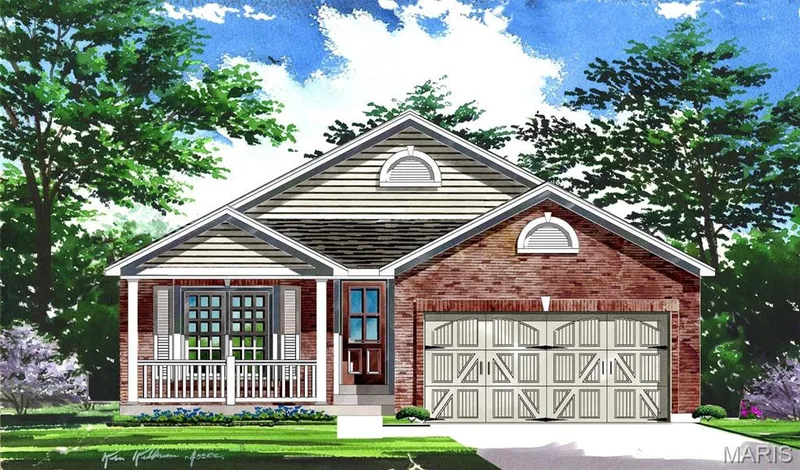 Elevation 9 - shown with upgraded garage doors — 0 Covington @ Harvest, O'Fallon, MO 63385