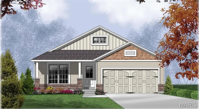Elevation 10 - shown with upgraded garage doors — 0 Covington @ Harvest, O'Fallon, MO 63385