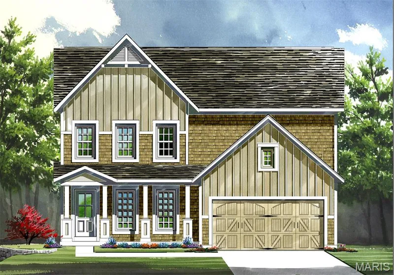 Elevation 4 - shown with upgraded garage doors — 0 Sheridan @ Harvest, O'Fallon, MO 63385