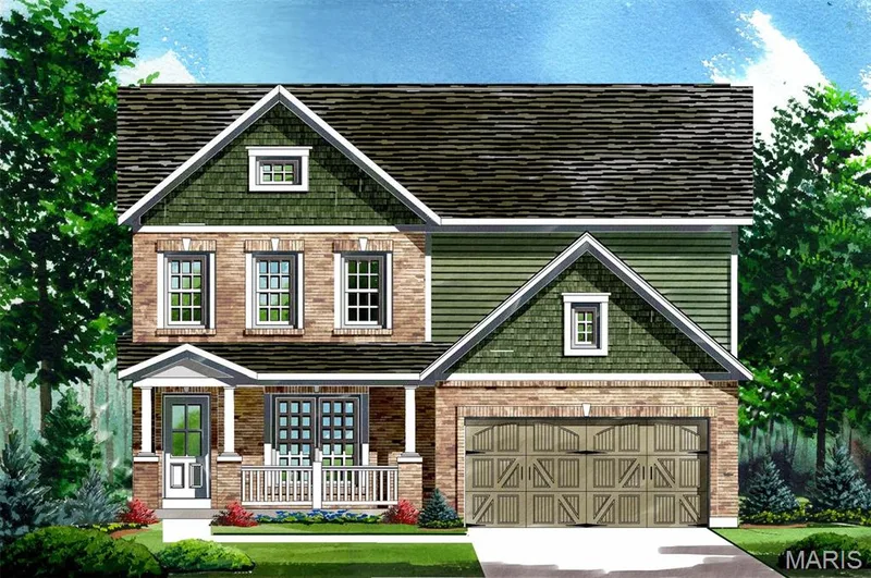 Elevation 7 - shown with upgraded garage doors — 0 Sheridan @ Harvest, O'Fallon, MO 63385