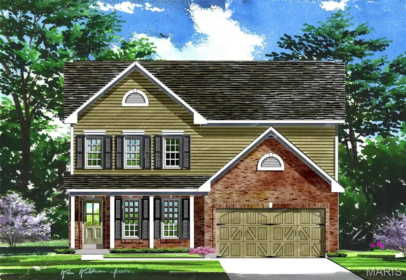 Elevation 9 - shown with upgraded garage doors — 0 Sheridan @ Harvest, O'Fallon, MO 63385