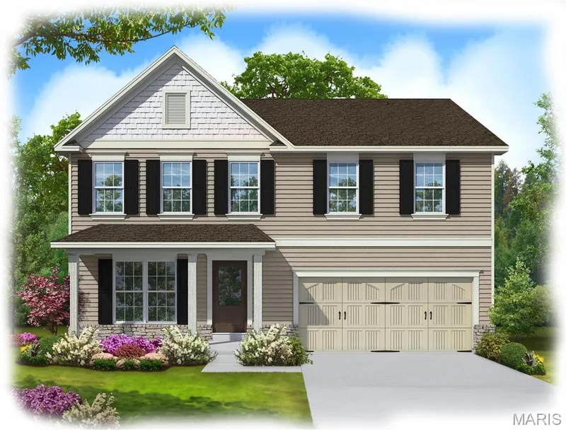 Elevation 3 - shown with upgraded garage doors — 0 Stamford @ Harvest, O'Fallon, MO 63385